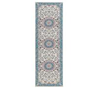 Runner Rug 80 x 240 cm Beige and Blue GORDES