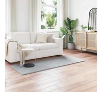 Rug Grey 100 x 200 cm Polyester Faux Rabbit Fur Anti-Slip Plush Cozy Warm Luxury