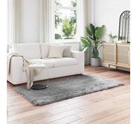 vidaXL Faux Sheepskin Rug, Grey, 100 x 200 cm, Polyester, Living Room: Modern, Minimalist Elegance with Neutral Tones and Functional Furniture for Contemporary Spaces and Relaxation