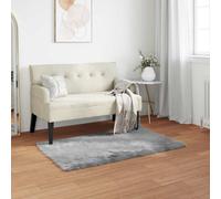 Rug Grey 60x110cm Faux Sheepskin Polyester High Pile Extra Soft Warm Rectangular