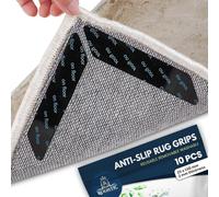 Rug Gripper 10 Pcs - Washable & Reusable Rug Grippers for Laminate - Hardwood Floor - Suitable Carpet Grippers for Marble, Wooden Floors & for all types & sizes of Rugs