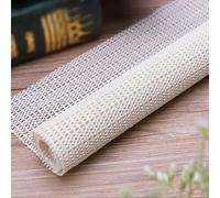 Rug Gripper 110 x 120 cm Waterproof, with Reusable & Odor-Free, Cut-To-Size, Washable, Customisable Size, PVC Multipurpose Anti-Slip Mat Shelf Drawer Liner for The Kitchen, Home, White