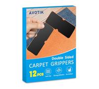 Rug Gripper for laminate floor: 12 PCS No Damage Rug Tape - Anti Slip Rug Grips for Area Rugs - Secure Carpet Tape for Wood Floors, Safe & Strong Hold (Note: Not suitable for rug on carpets.)
