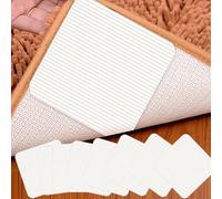 Rug Gripper, Rug Pads Grippers, Vacuum Tech Rug Pad Gripper, Rug Grippers for Laminate Floor, Anti Slip Rug Underlay For Hardwood Floors, No Damage, Keep Carpet In Place (8 White Vacuum adsorption)