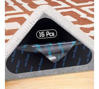 Rug Grippers for Laminate Floor, banpa Anti Slip Rug Underlay Stickers, Reusable & Washable Carpet Stickers for Rugs for Wooden, Marble Floors (Pack of 16)