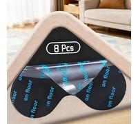 Rug Grippers for Laminate Floor, banpa Heart-shaped Anti Slip Rug Underlay Stickers, Reusable & Washable Carpet Stickers for Rugs for Wooden, Marble Floors (Pack of 8)