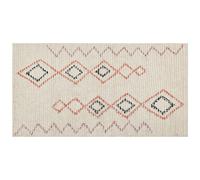 Beliani Rug Guwahati Beige 80 X 150 Cm Cotton