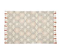 Cotton Area Rug 140 x 200 cm Beige and Orange HAJIPUR