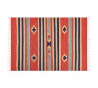 Beliani Rug HATIS Multicolour 140 x 200 cm Cotton Kilim