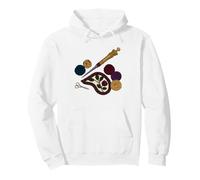 Rug Hook Wool Loop Craft Illustration Hobbyist Hooking Ball Pullover Hoodie