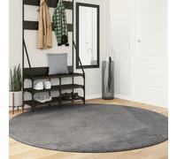 Rug HUARTE Short Pile Soft and Washable Anthracite Ø 200 cm