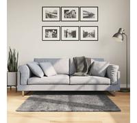 vidaXL Rug HUARTE Short Pile Soft and Washable Anthracite 120x120 cm