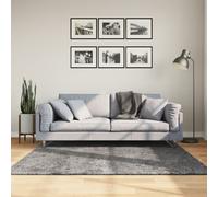 Rug HUARTE Short Pile Soft and Washable Anthracite 160x160 cm