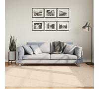 Rug HUARTE Short Pile Soft and Washable Beige 200x200 cm