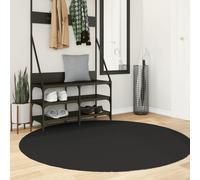 Rug HUARTE Short Pile Soft and Washable Black √ò 160 cm Berkfield Home Black Medium