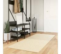 vidaXL Cream Rug: Non-Slip, Short Pile, Soft and Washable Floor Mat-Modern Fur Appearance-Fit for Living Room, Bedroom, Office (80 x 200 cm)