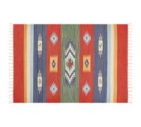 Rug KAMARIS Multicolour 140 x 200 cm Cotton Kilim