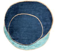 Rug KANRACH Navy Blue 200 x 200 cm Viscose