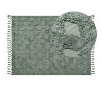 Cotton Area Rug 140 x 200 cm Green KARS