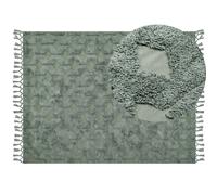 Cotton Area Rug 160 x 230 cm Green KARS