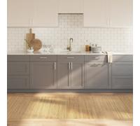 Rug Light Natural 100x300 cm Bamboo with Non-Slip PP Backing, Modern Runner Eco