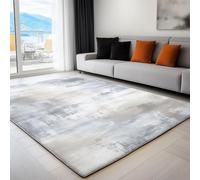 Rug Living Room Light Gray, Non-Slip Underside Area Rugs for Bedroom Anti Slip 60 x 120 cm, Quality Surrealism Minimalism Warmth Printed Flannel Carpet with Durable Edge Binding