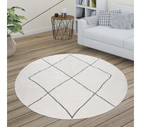 Rug Living Room Scandi Diamond Pattern Modern White Different Designs Sizes