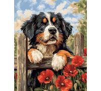 Rug Making Kits for Adults Latch Hook Dog 52X38cm DIY with Printed Canvas Crochet Yarn Handmade Embroidery Crafts Crochet for Home Decoration