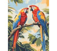 Rug Making Kits for Adults Latch Hook Parrot 52X38cm DIY Crafts Crochet Yarn Handmade Embroidery with Printed Canvas Needlework for Home Decor