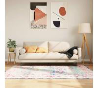 Rug Multicolour Blue Pink 120x180 cm Soft Velvet Polyester Washable Mat Non-Slip