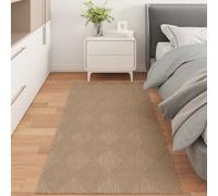 Rug Natural 150x80 cm Polyester Rectangular Non-Slip Machine Washable Indoor Eco