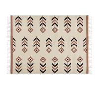 Rug NIAVAN Beige 140 x 200 cm Kilim Cotton