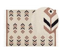 Rug NIAVAN Beige 200 x 300 cm Cotton Kilim