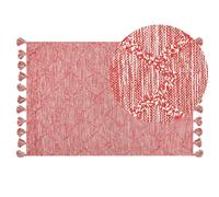 Rug NIGDE Red 140 x 200 cm Cotton