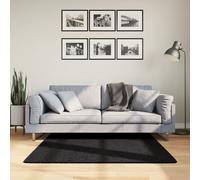Rug OVIEDO Short Pile Black 120x120 cm Berkfield Home Black Medium