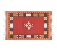 Rug PARAKAR Multicolour 140 x 200 cm Cotton Kilim