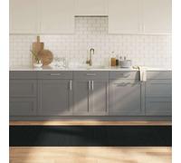 vidaXL Bamboo Rug Runner - Modern Black, Rectangular, Anti-Slip, Easy Clean, Water-Resistant