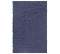Rug Rectangular Navy Blue 180x250 cm Cotton Heavy Rope Woven Carpet Soft XL Mat