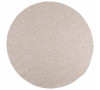 Rug Round Cream Polyester Ø120 cm Non-Slip Indoor/Outdoor Plush XL Machine-Wash