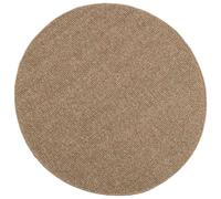Rug Round Natural Polyester 120cm Non-Slip Machine Washable Indoor/Outdoor Soft