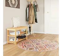 Rug Runner Cream 50x100 cm Polyester Velvet Low Pile PVC Non-Slip Machine Washed