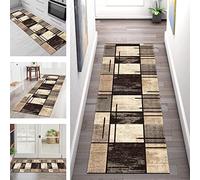 Rug Runner for Hallway Kitchen Brown 60X300CM Indoor Outdoor Area Rug Non Slip Washable Design Doormat Floor Mat Rug, Carpet for Corridor Living Room Bedroom Width 40cm- 120cm Can be Customized