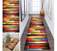 Rug Runner Hallway Colourful Non-Slip Corridor Rug Runner Washable Modern Geometry Kitchen Bedroom Living Room Rug Width 40 cm 50 cm 60 cm 70 cm 80 cm 90 cm 100 cm