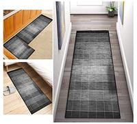 Rug Runner Hallway Geometric Carpet Runner Non-Slip Corridor Rug Kitchen Polyester Washable for Hallway, Kitchen, Bedroom, Living Room, Width 60 cm / 70 cm / 80 cm / 90 cm / 100 cm (Size: 70 x 550 cm)