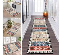 Rug Runner Hallway Kitchen Non-Slip Washable Rug Runner Long Colourful Geometry 50 x 180 cm Modern Design Sold by the Metre Corridor Carpet Dining Room Bedroom Living Room Dirt Trapper Mat Kitchen Rug