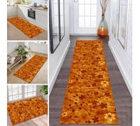 Rug Runner Hallway Non-Slip 120 x 300 cm Caramel Colour Kitchen Rug Long Rug Runner Modern Design Sold by the Metre Kitchen Runner Hallway Rug for Hallway Living Room Bedroom Living Room Dirt Trapper