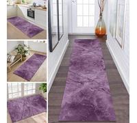 Rug Runner, Hallway, Non-Slip, 80 x 100 cm, 3D Purple Kitchen Rug, Modern Long Rug Runner, Modern Design, Sold by the Metre, Kitchen Runner, Hallway Rug for Hallway, Living Room, Bedroom, Living Room