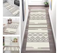 Rug Runner Kitchen non slip Carpet Runners Hallway 50X120CM Doormat Indoor Long Hall Runner Rug anti slip for Living Room Bedroom Office Beige Morocco 3D Carpets Entryway Floor Mats Width 40-120cm
