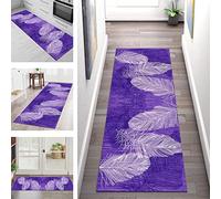 Rug Runner Kitchen non slip Carpet Runners Hallway 50X180CM Doormat Indoor Long Hall Runner Rug for Hallways Purple Living Room Bedroom Corridor Abstract Carpets Entryway Floor Mats Width 40-120cm
