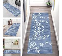 Rug Runner Kitchen non slip Carpet Runners Hallway 80X150CM Blue 3D Abstract Doormat Indoor Long Runner Rug for Hallways Living Room Bedroom Anti-Slip Corridor Carpets Entryway Floor Mat by meter